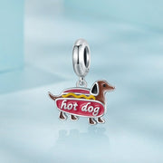 Hot Dog Dachshund Dangle Charm