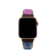 Adjustable Aventurine Apple Watch Band: Handmade Gemstone Strap for Bohemian Wearable Accessories