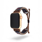 Imperial Jasper Apple Watch Band: Handcrafted Bohemian Gemstone Bracelet for Stylish Tech Lovers