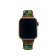 Green Apple Watch Band: Imperial Jasper Bohemian Healing Crystal Gemstone Strap for Nature Lovers