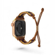 Bohemian Purple Jasper Apple Watch Band: Handmade Gemstone Strap for Women