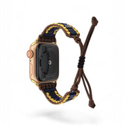 Bohemian Blue Jasper Apple Watch Band - Handmade Gemstone Strap for Women
