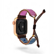 Adjustable Aventurine Apple Watch Band: Handmade Gemstone Strap for Bohemian Wearable Accessories