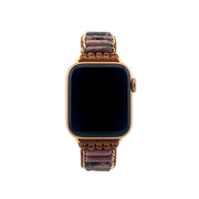 Rhodonite Apple Watch Band: Handmade Pink Gemstone Strap for Emotional Balance & Healing Jewelry