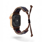 Imperial Jasper Apple Watch Band: Handcrafted Bohemian Gemstone Bracelet for Stylish Tech Lovers