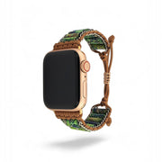 Green Apple Watch Band: Imperial Jasper Bohemian Healing Crystal Gemstone Strap for Nature Lovers