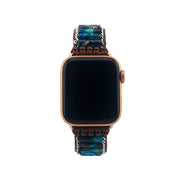 Handcrafted Blue Imperial Jasper Apple Watch Band - Bohemian Gemstone Strap for Women