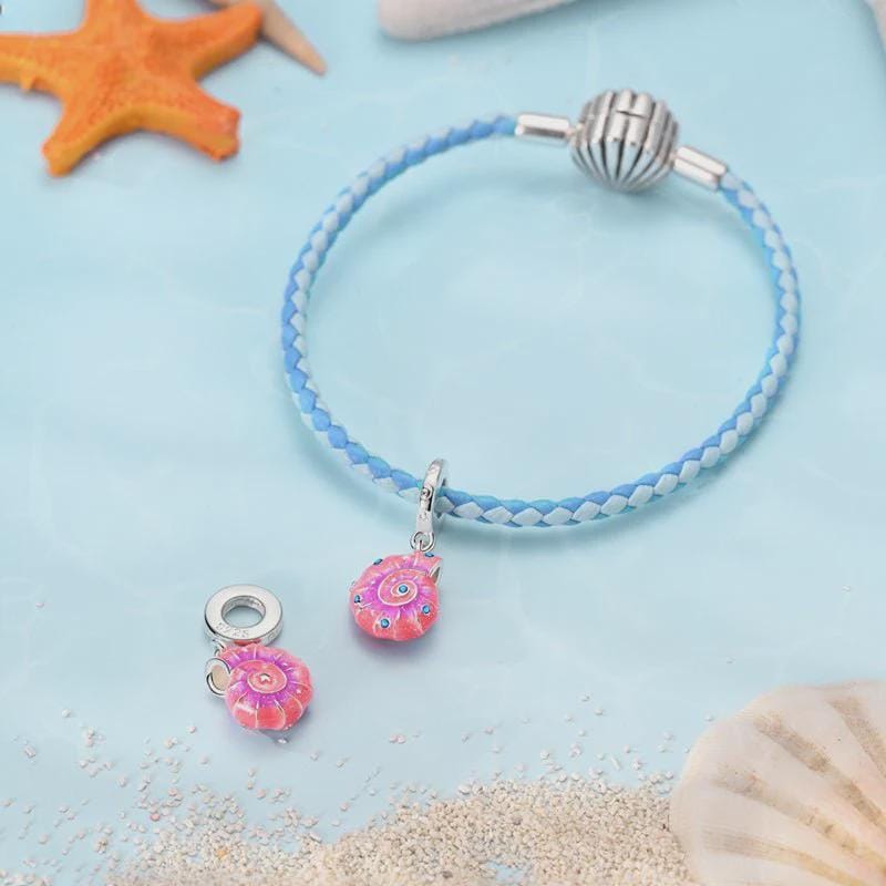 Pink Shell sterling silver charm view 5