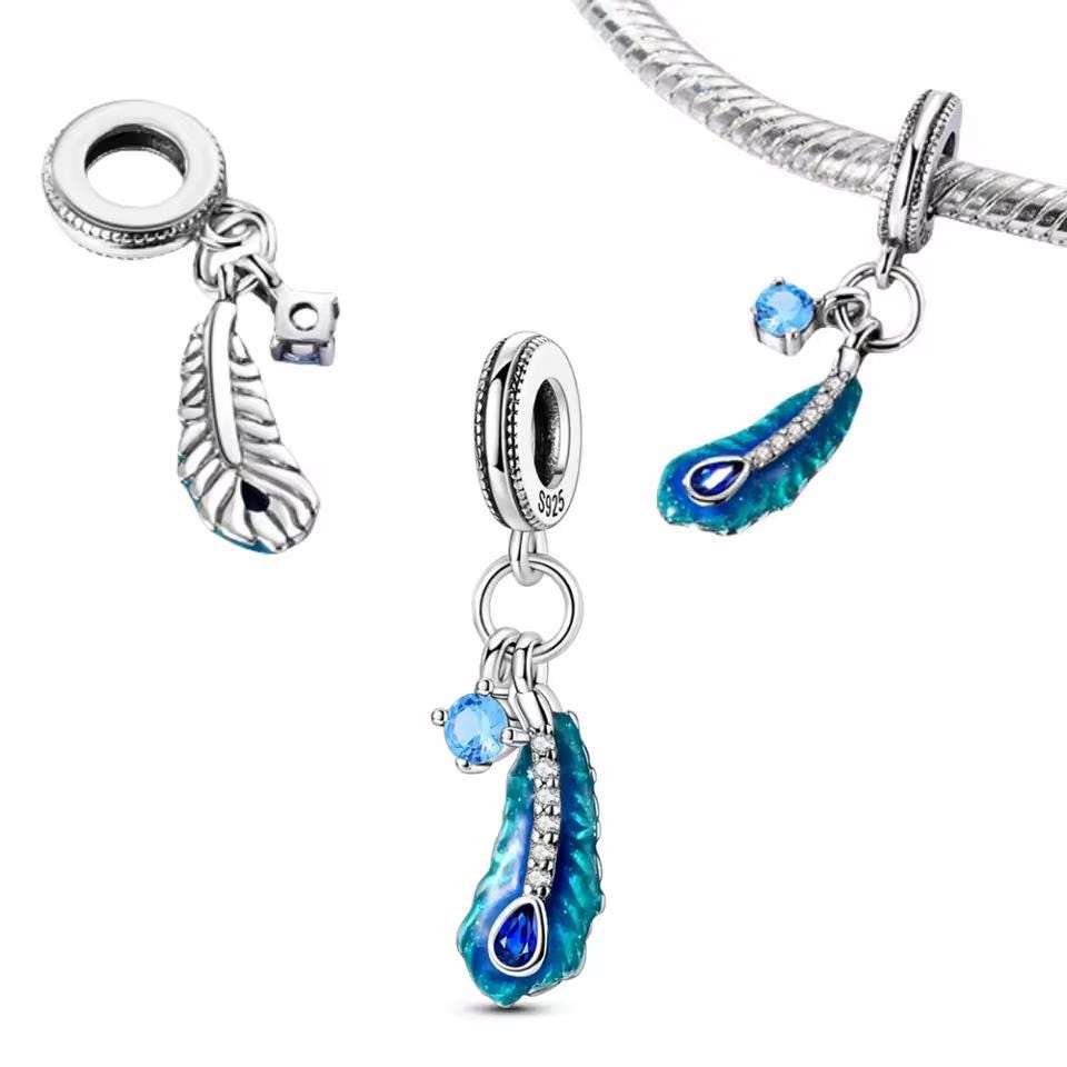 Peacock Feather charm detail view