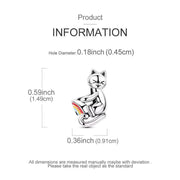 Cat Pandora Charm | Happy Rainbow Kitten Bead | Silver Animal Pet Lover Gift | Memorial