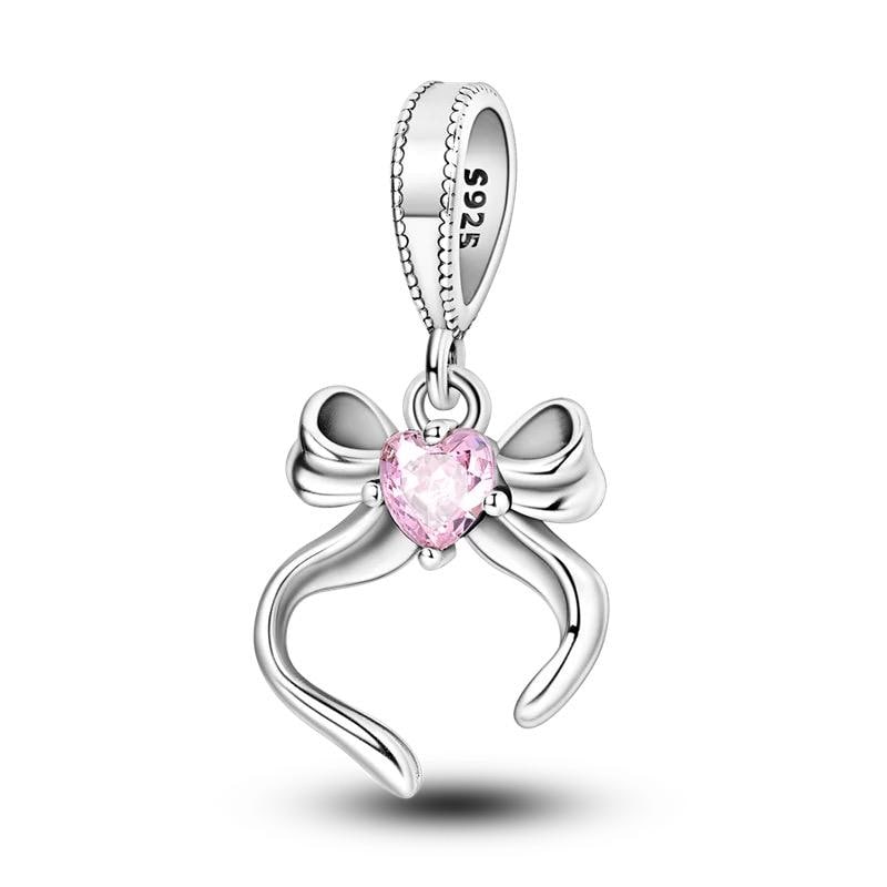 Heart Bow 925 sterling silver charm