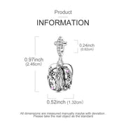 Virgin Mary Pandora Charm | Cross Heart Dangle | Silver Religious Jewelry | Baptism Confirmation Gift