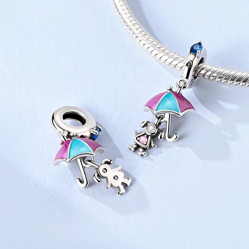 Umbrella Girl charm detail view