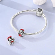 Artist Pandora Charm | Red Beret Painter Girl | Silver Palette Bead | Art Teacher Gift | Creative