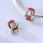 Artist Pandora Charm | Red Beret Painter Girl | Silver Palette Bead | Art Teacher Gift | Creative