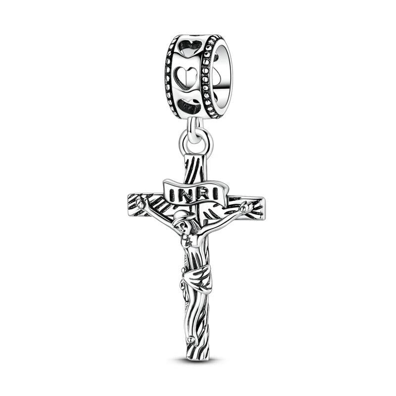 Jesus Cross 925 sterling silver charm
