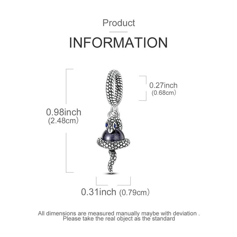 Snake sterling silver charm view 6