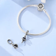 Snake Bead Fits Pandora Charm Bracelet, Blue Stone Silver Serpent Dangle Gothic Jewelry Gift