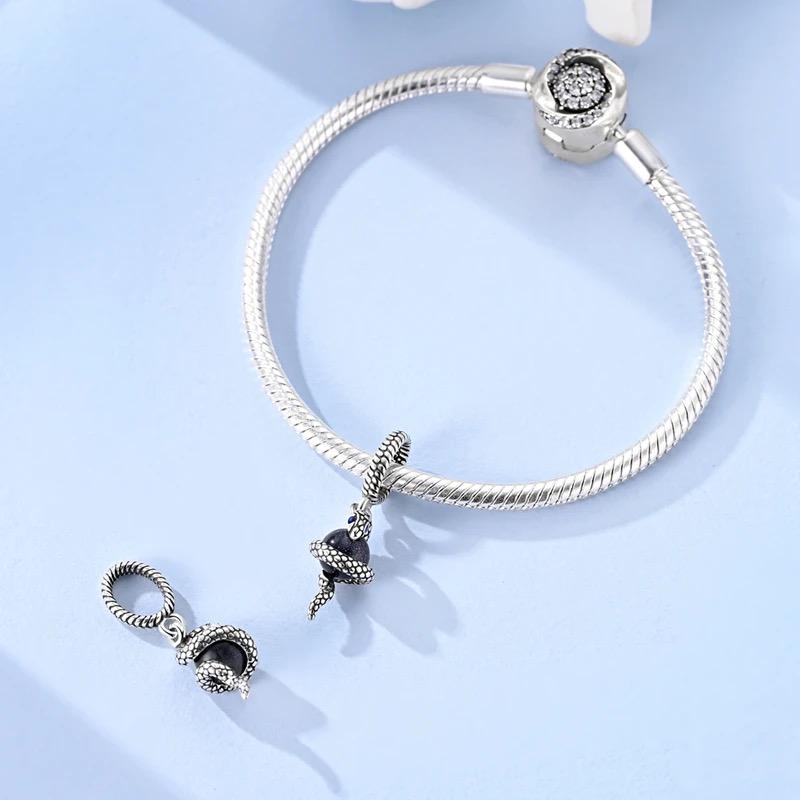 Snake sterling silver charm view 5