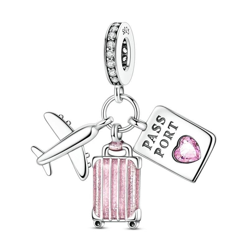 Travel Passport sterling silver charm view 8
