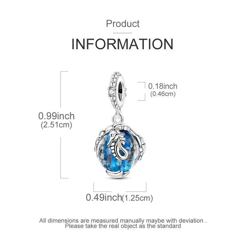 Ocean Glass sterling silver charm view 7