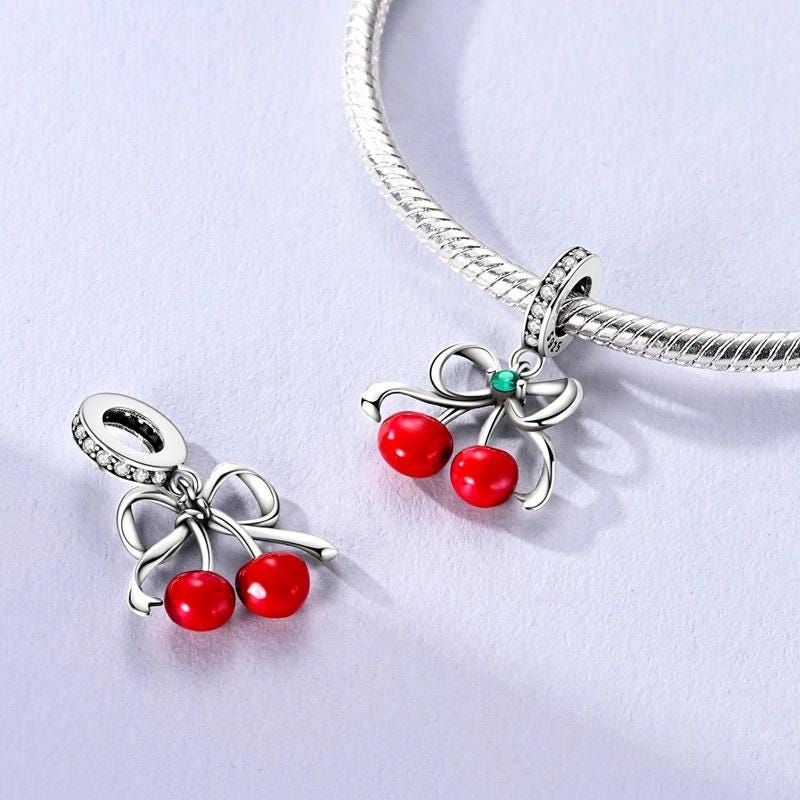 Red Cherry charm detail view