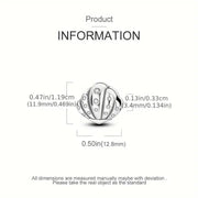 Seashell Pandora Charm | Silver Clip Stopper | Sparkle Crystal Bead | Ocean Jewelry | Summer Beach Gift