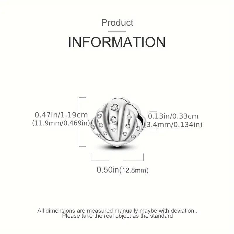 Silver Seashell sterling silver charm view 5