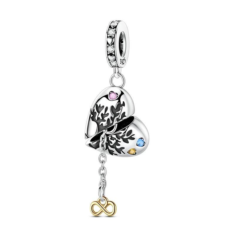 Family Tree Heart 925 sterling silver charm