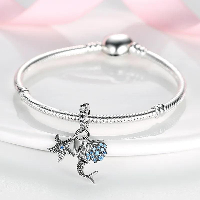 Ocean Mermaid sterling silver charm view 5