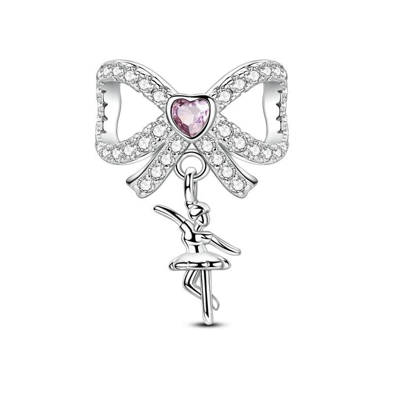 Ballerina Bow 925 sterling silver charm