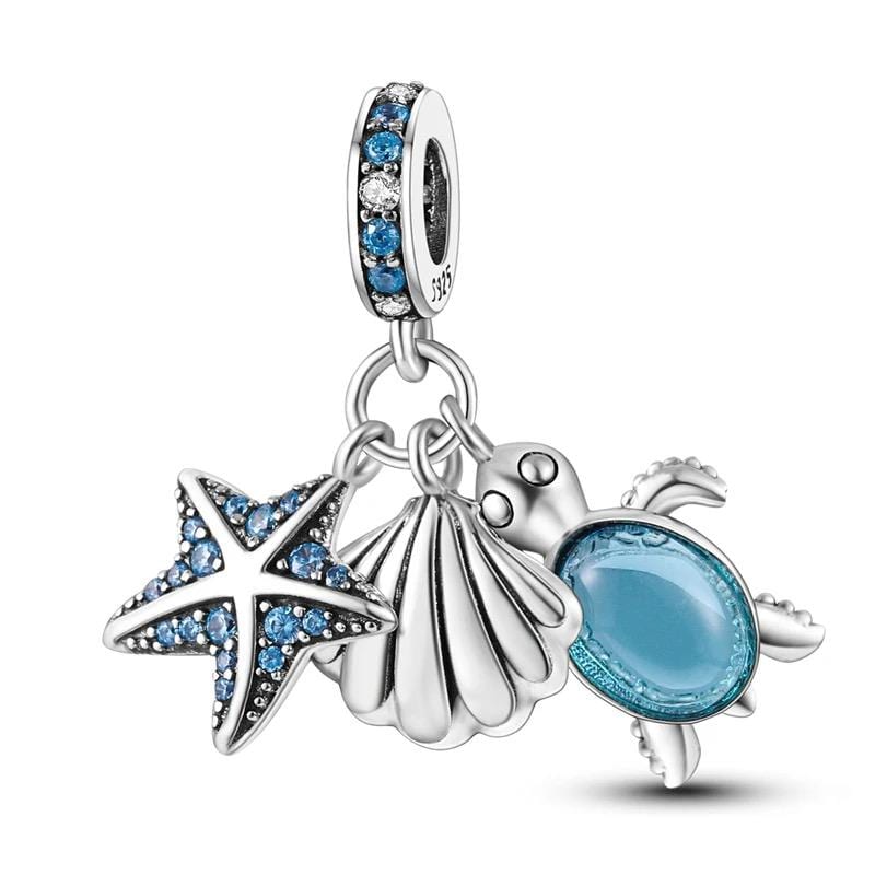 Sea Turtle Dangle 925 sterling silver charm