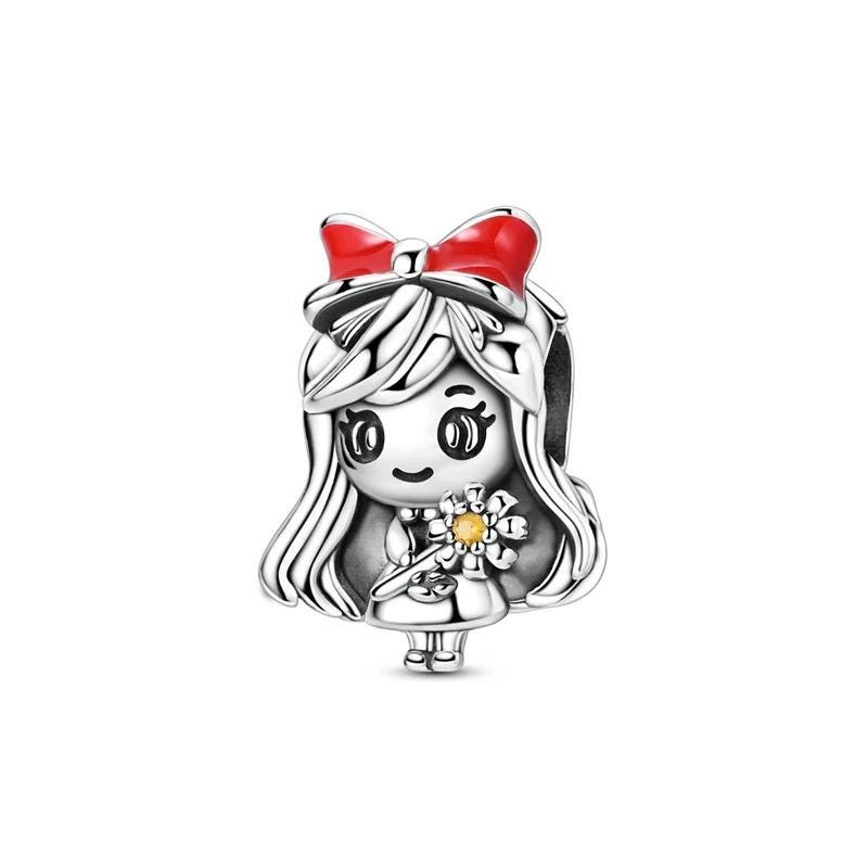 Girl 925 sterling silver charm