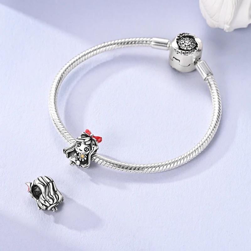 Girl sterling silver charm view 5