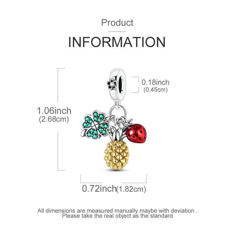 Lucky Fruit sterling silver charm view 6