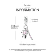 Tooth Pandora Charm | Dentist Toothbrush Dangle | Dental Hygienist Gift | Assistant Graduation Jewelry