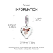 Heart Locket Pandora Charm | Secret Ring Box | Gold Bow | Proposal Wedding Gift | Love Promise