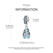 Blue Ballet Shoes Pandora Charm | Sparkle Pointe Slipper Dangle | Dancer Recital Gift for Her