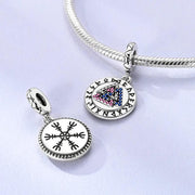 Valknut Runic Pandora Charm | Viking Triangle Symbol Dangle | Norse Mythology Odin Gift