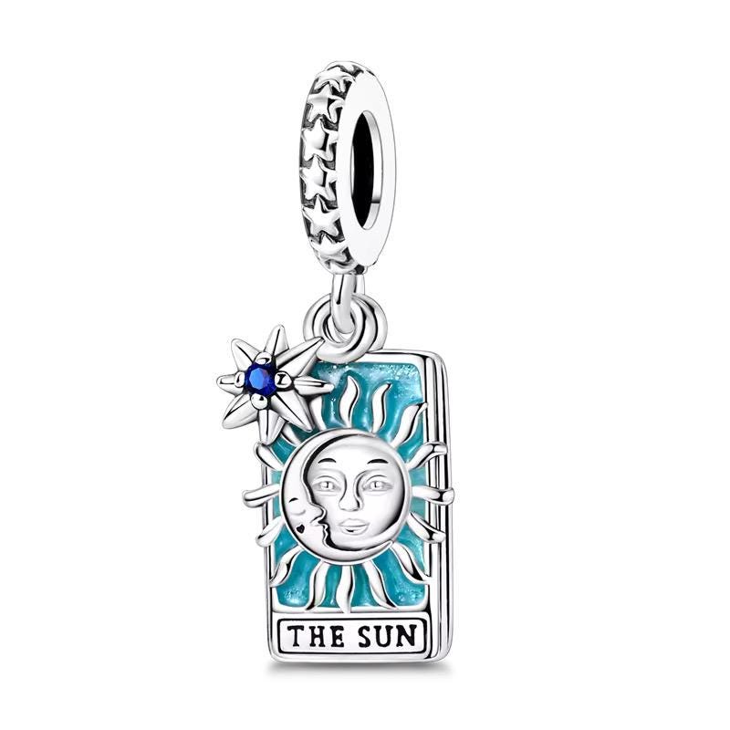 Sun Tarot Card 925 sterling silver charm