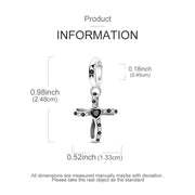 Black Heart Cross Pandora Charm | Infinity Loop Dangle | Gothic Faith Jewelry | Forever Memorial Gift