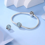 Evil Eye Pandora Charm | Blue Swirl Nazar Bead | Crystal Protection Amulet | Spiritual Gift