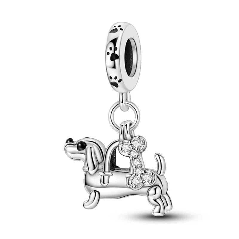 Dachshund 925 sterling silver charm