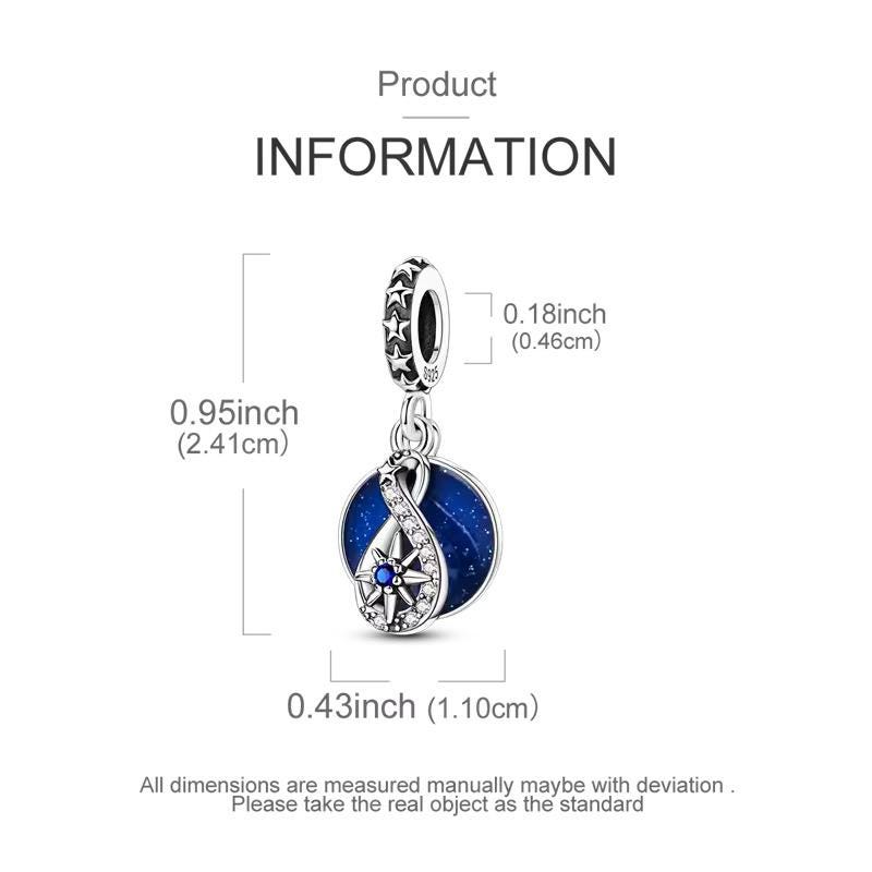 Infinity Night Sky sterling silver charm view 5