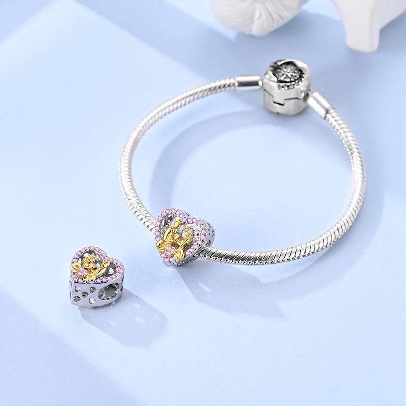 Romantic Couple sterling silver charm view 5