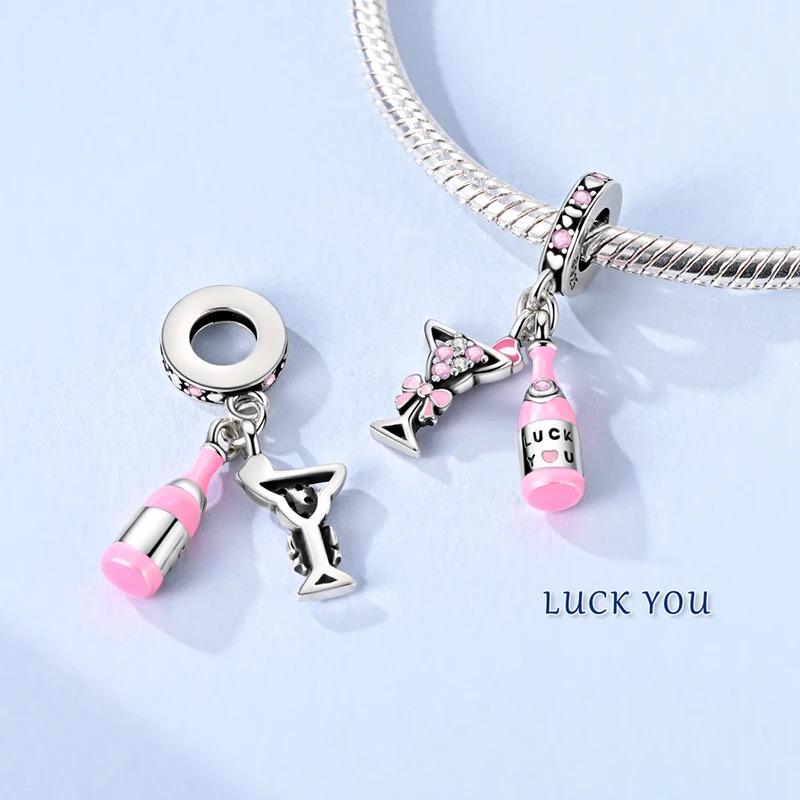Lucky Champagne charm detail view