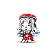 Artist Pandora Charm | Red Beret Painter Girl | Silver Palette Bead | Art Teacher Gift | Creative