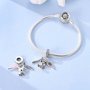 Pet Groomer Pandora Charm | Scissors Brush Puppy | Silver Dangle | Dog Stylist Gift | Salon Jewelry