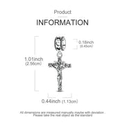 Crucifix Pandora Charm | Jesus Cross Dangle | Silver INRI Jewelry | Catholic Faith Gift | Religious Christian