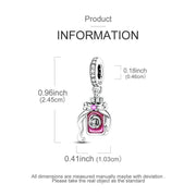 Nail Polish Pandora Charm | Pink Rose Silver Bottle | Manicurist Nail Tech Gift | Beauty Jewelry